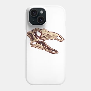 Stegosaurus skull Pixel Phone Case