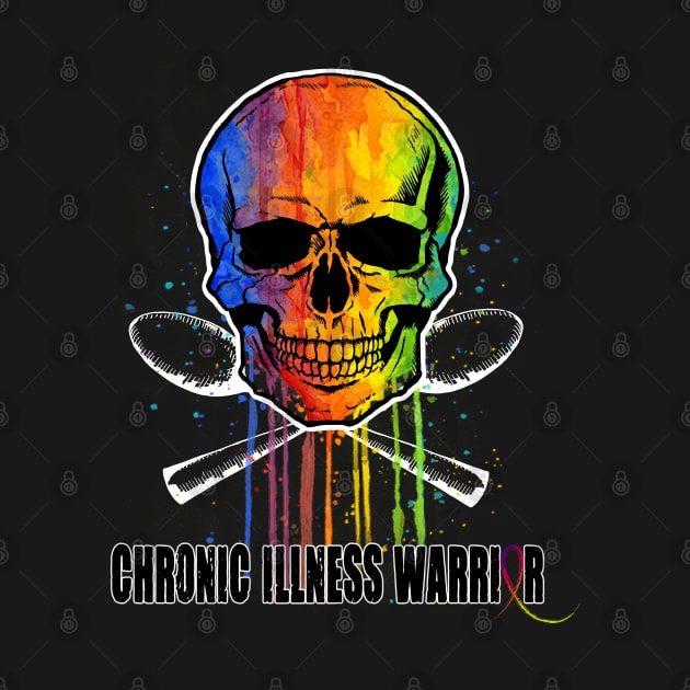 Chronic Illness Warrior - Skull & Spoons by spooniespecies