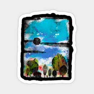 little house in the woods Magnet