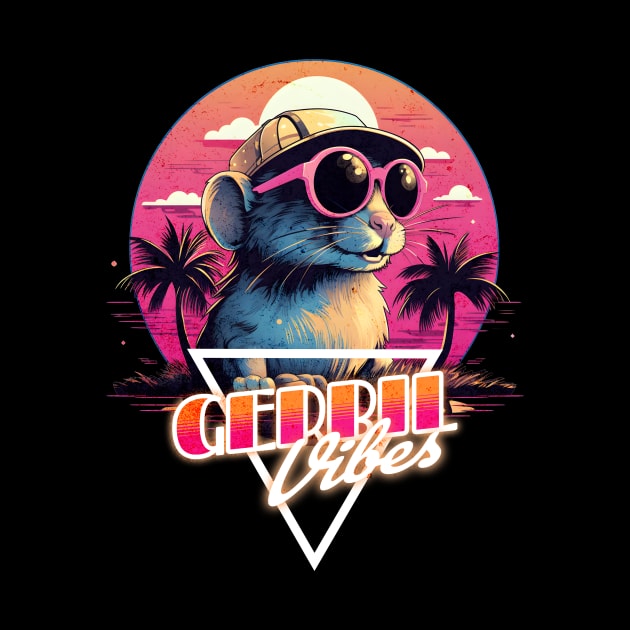 Retro Wave Gerbil Vibes by Miami Neon Designs