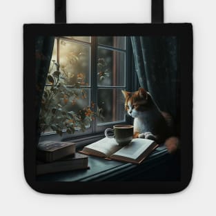 Life is better with cats, books and coffee Tote