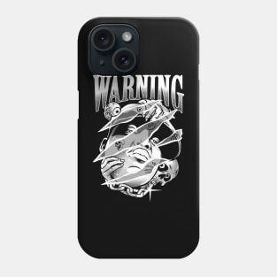 Warning B&W Phone Case