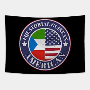 Proud Equatorial Guinean-American Badge - Equatorial Guinea Flag Tapestry