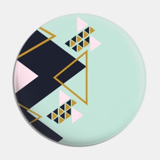 Modern Vibes- Blue, Gold and Pink Geometric Pin