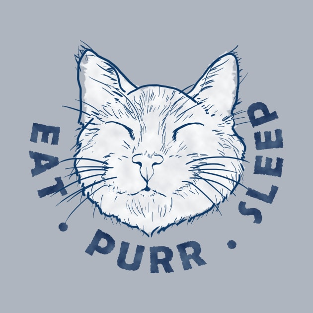 EAT PURR SLEEP Cat by meownarchy