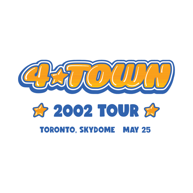 4Town World Tour - Toronto 2002 Concert Tee by Peebs