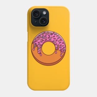 Half Frosting Pink Sweet Donut With Sprinkles Phone Case