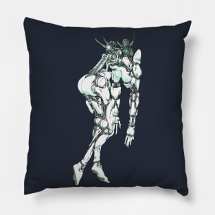 Dull android with parasites Pillow