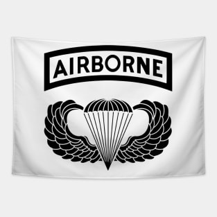 Proud Airborne Paratrooper T-shirt Jump Wings Airborne Gift Tapestry