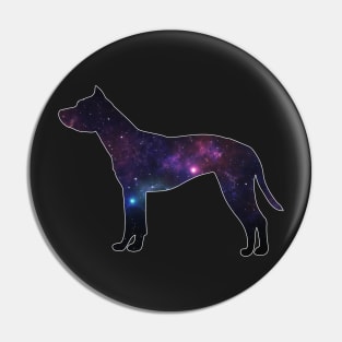 Galaxy American Pit Bull Terrier Silhouette Pin