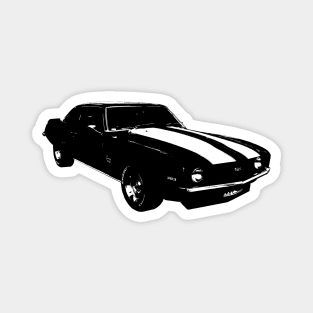 1969 Camaro SS B&W Magnet