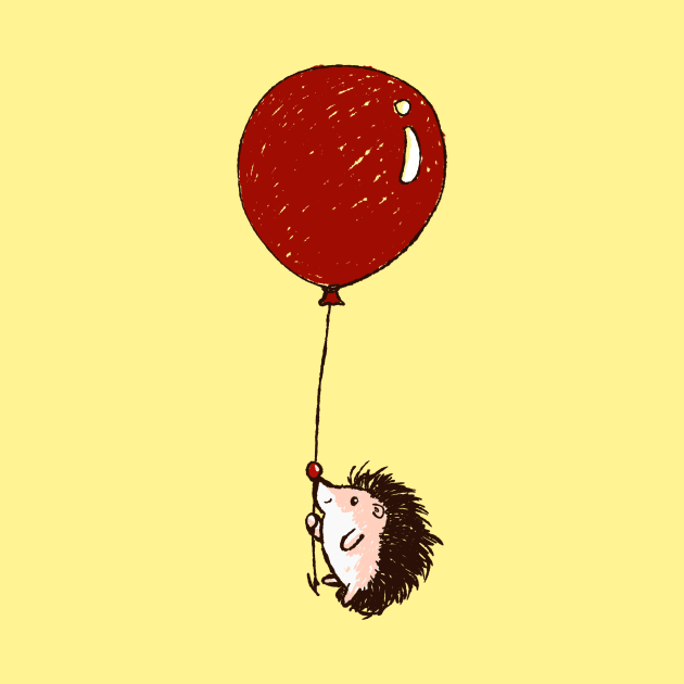 Hedgehog got a balloon by KaylaPhan