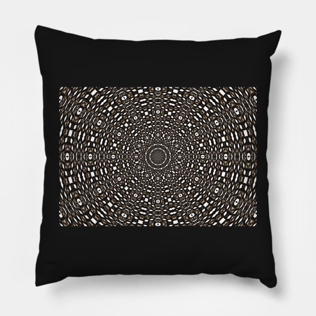 Vintage Ancient Mosaic Mandala Pattern Pillow by PlanetMonkey