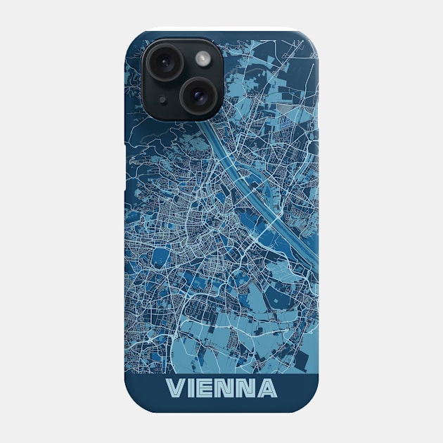 Vienna - Austria Peace City Map Phone Case by tienstencil