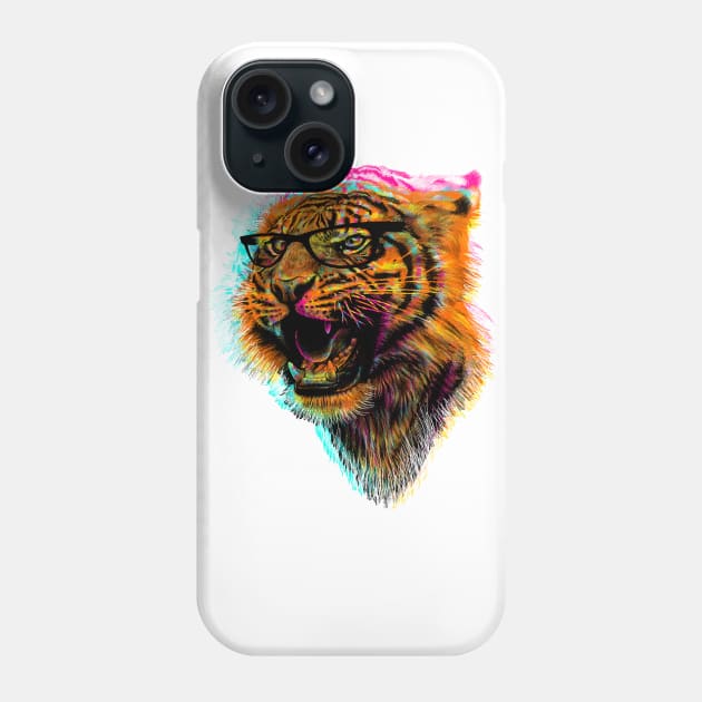 Genius Tiger Phone Case by clingcling