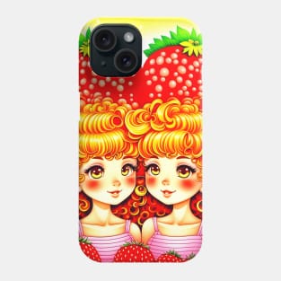 [AI Art] Strawberry Twins, Kid’s Disco Style Phone Case