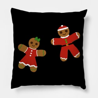 Gingerbread man and woman Pillow