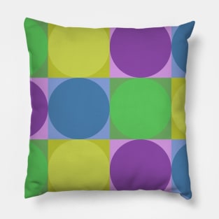 Square - Circles geometric pattern Pillow