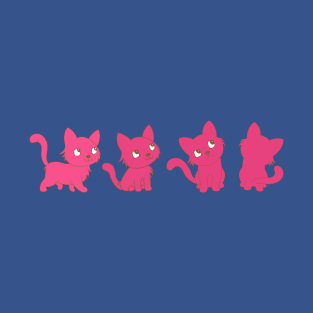 Pink thinking cat T-Shirt