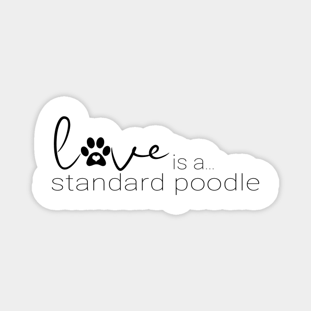 Dog Paw Print Design - Standard Poodle Magnet by 3QuartersToday