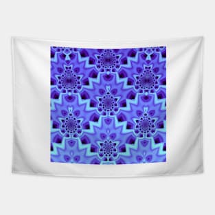 Violet Recurring Fractal Pattern Tapestry