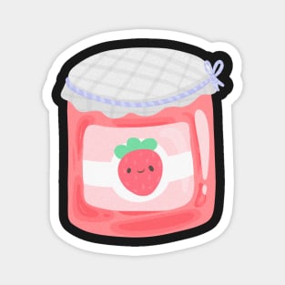 Strawberry jam jar Magnet