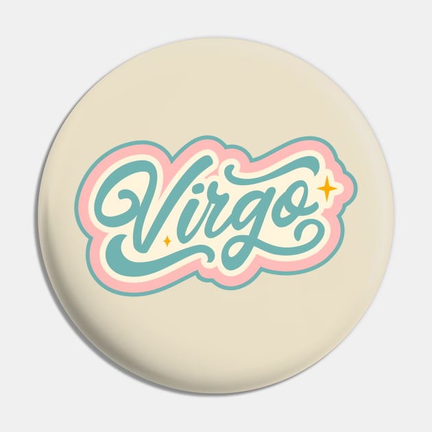 Virgo Birthday retro Pin by Positively Petal Perfect 