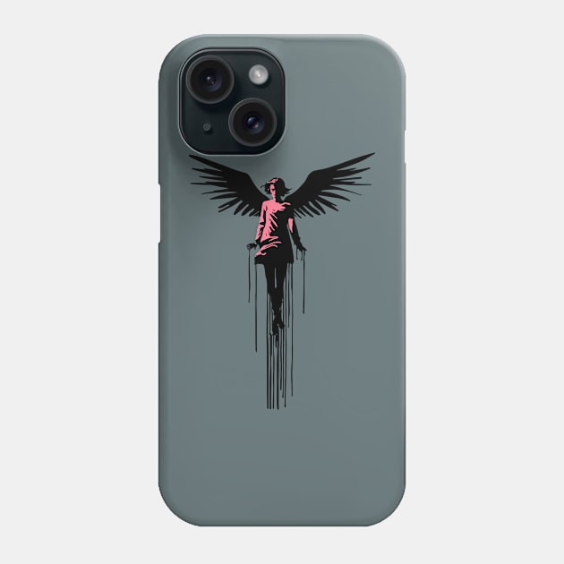 Angel Rising Graffiti Art Phone Case by SunGraphicsLab