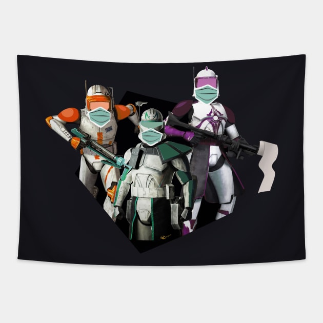 Cautious Troopers Tapestry by Cepepasart