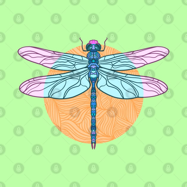 Geometric Dragonfly by RiaoraCreations