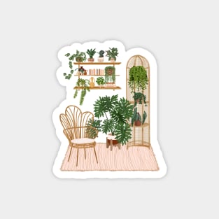 Bohemian Interior With Plants 2 Magnet