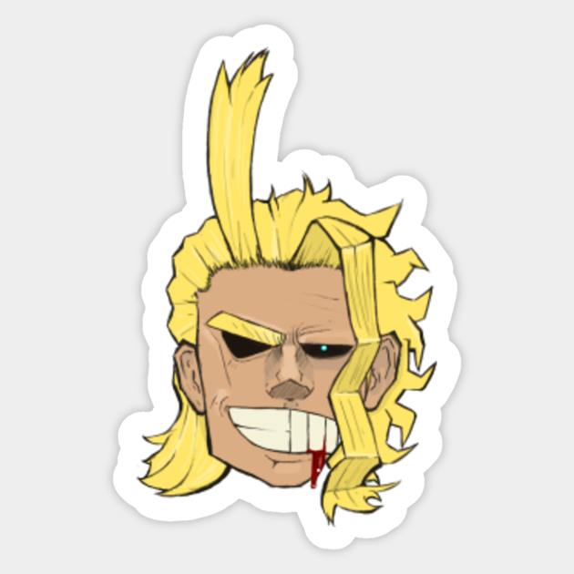All Might Allmight Sticker Teepublic