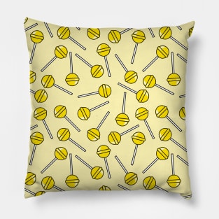 Yellow Lollipops Pattern Pillow