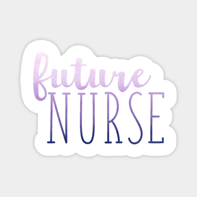 Purple Ombre Future Nurse Magnet by annmariestowe