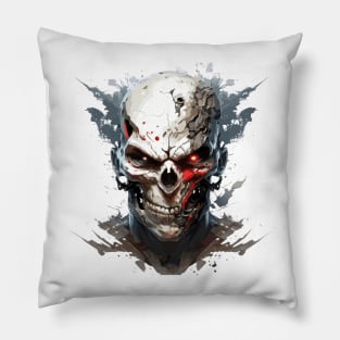 Skull Wild Life Painting Dark Character Spirit Pillow