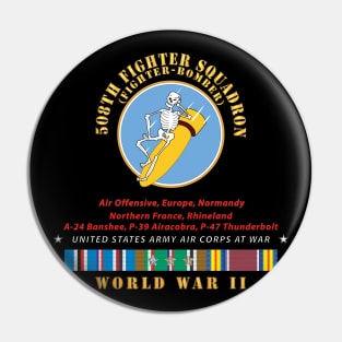 508th Fighter Squadron (Fighter Bomber), Campaigns - EUR SVC X 300 Pin