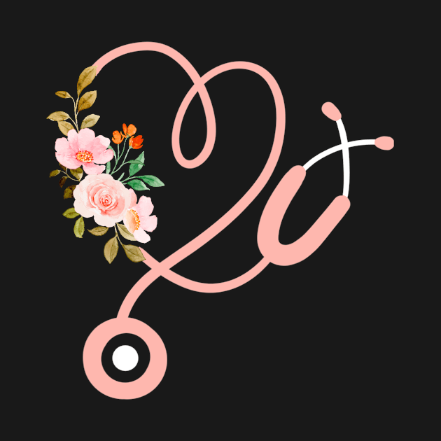 Stethoscope Flower Doctor Nurse RN PA by Salimkaxdew