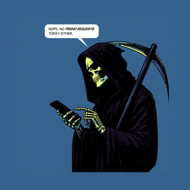 Grim Reaper friend request by Retro Vibe