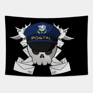 Postal crew Jolly Roger pirate flag (no caption) Tapestry