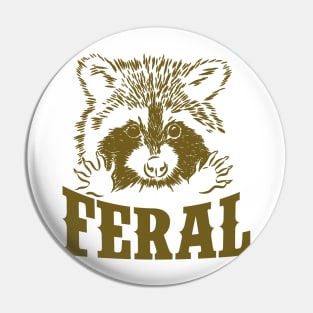 Feral raccoon shirt, funny raccoon meme, Vintage Cartoon T Shirt, Aesthetic Tee, Unisex Pin