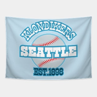 Klondikers Seattle Est. 1898 Real Teams, Reimagined Logos Pacific Northwest Style Tapestry