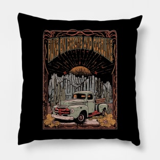 Runs On Dreams And Gasoline Truck Driver Cowboy Pillow