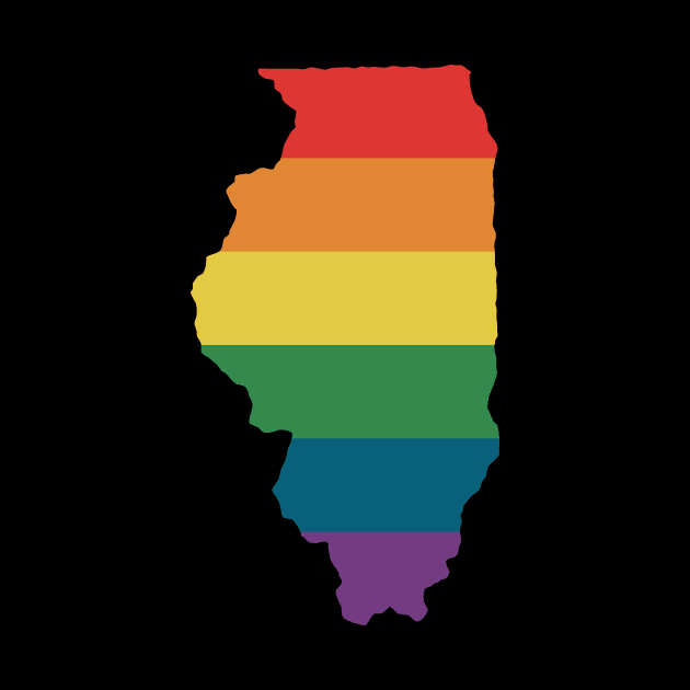 Illinois State Rainbow by n23tees