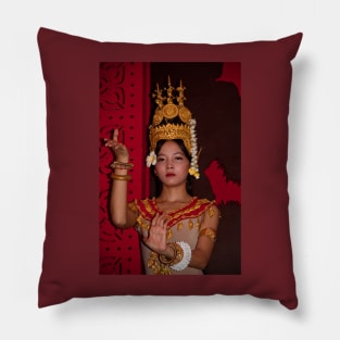 Cambodia. Siem Reap. Portrait of a Dancer. Pillow