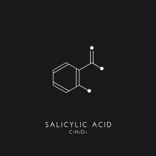 Salicylic Acid Molecular Structure - Black T-Shirt