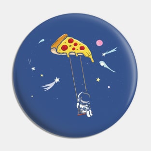 spaceman pizza slice fast food astronomy Pin