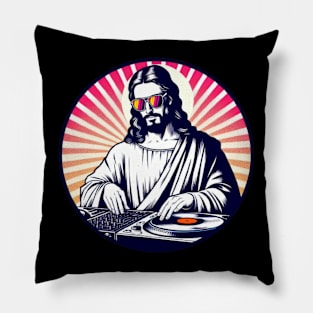 music DJ jesus Pillow