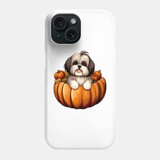 Shih Tzu Dog inside Pumpkin #2 Phone Case