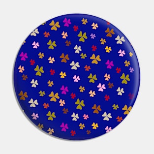 Color Clover on Blue Pin