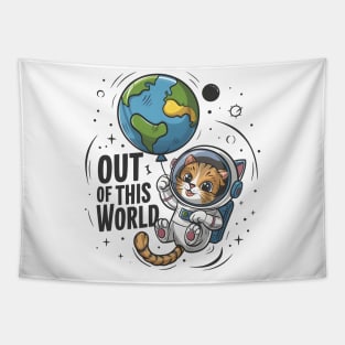 Cosmic Cat Adventure: Out Of This World Tapestry